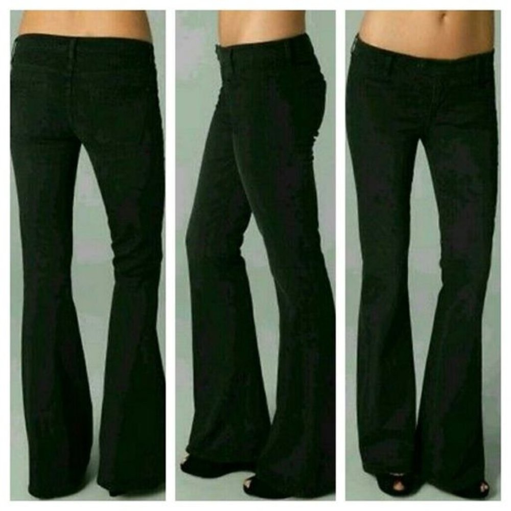 NWT Genetic Denim Black Adriane Quilted Bell Jeans